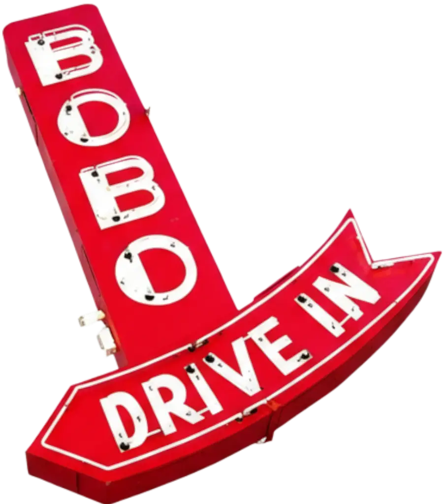 Vintage red drive-in sign